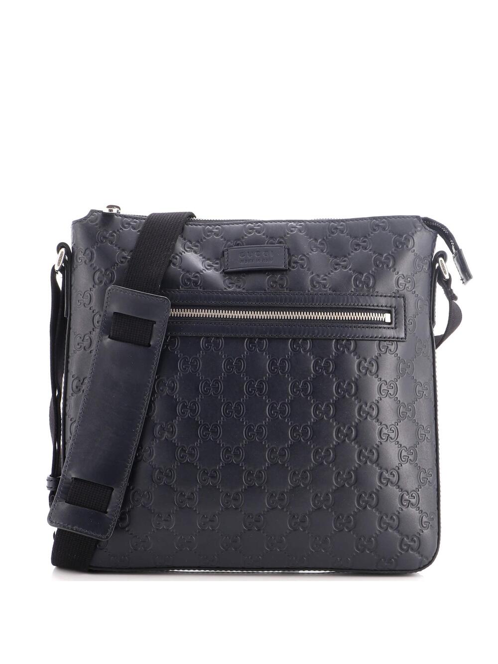 Signature Zip Messenger Bag Guccissima #349646G12B
